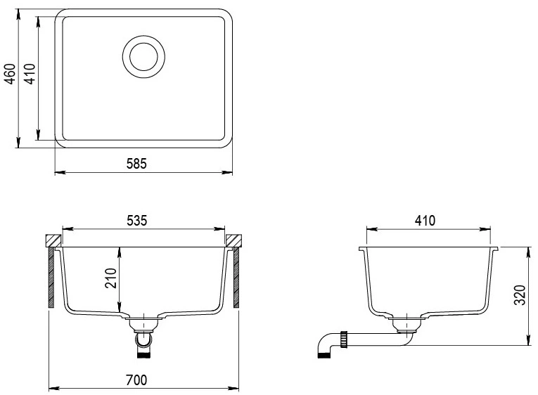 Aquastone NEO 60 U hnědá