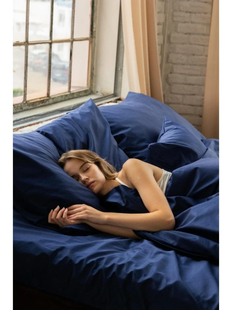 Prostěradlo na matraci v provedení plachta Nanobavlna® – modrá 260 x 220 cm