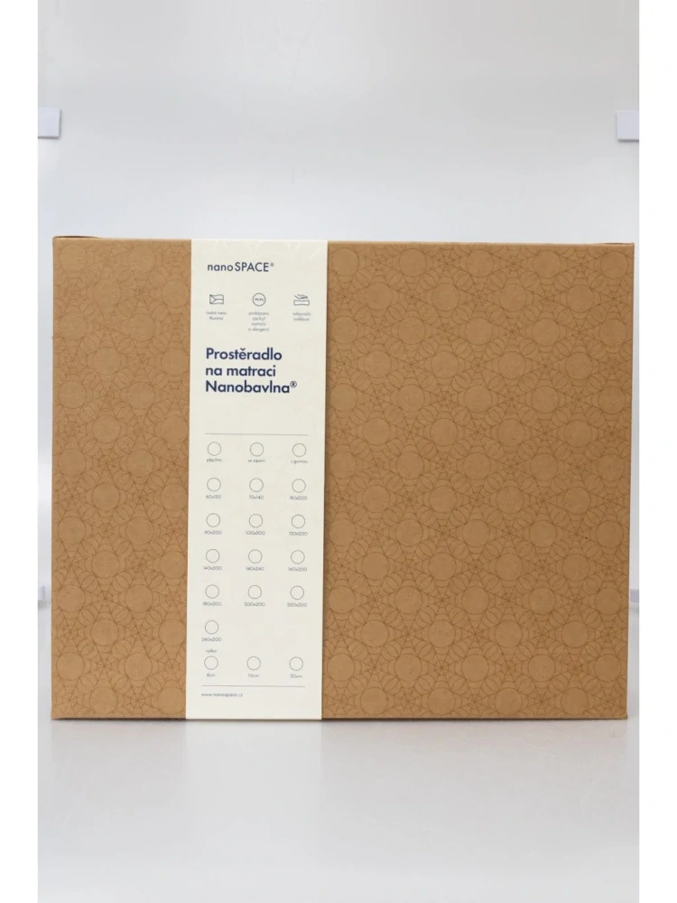 Prostěradlo na matraci v provedení plachta Nanobavlna® – režná biobavlna 260 x 220 cm